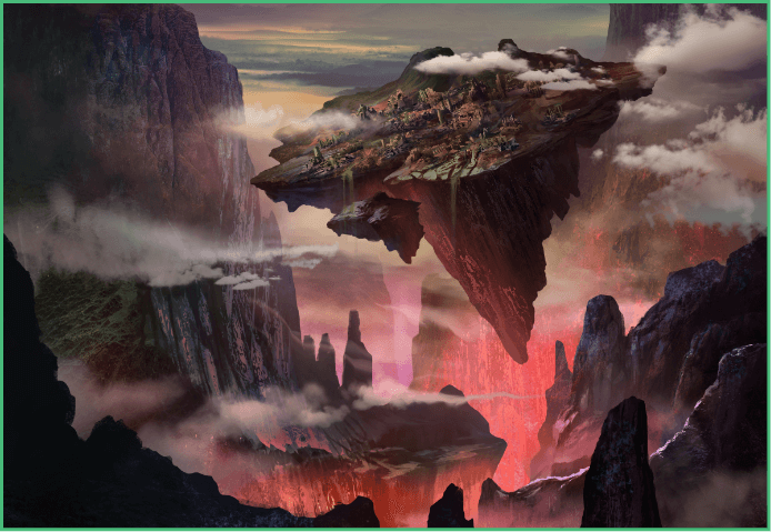Image of a floating island