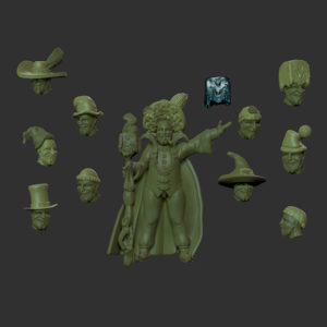 Alphinius with hats for store